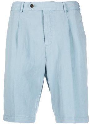 PT Torino pleat-detail lyocell blend shorts - Blue