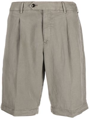 PT Torino pleat-detail lyocell blend shorts - Green