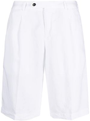 PT Torino pleat-detail lyocell blend shorts - White