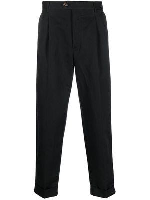 PT Torino pleat-detail straight-leg trousers - Black