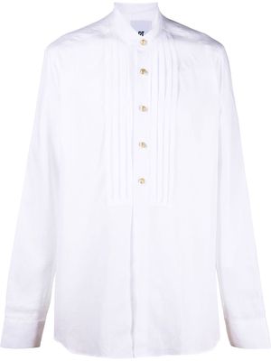 PT TORINO pleated-bib long-sleeve shirt - White