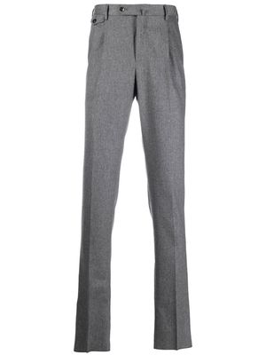 PT TORINO pleated stretch-flannel trousers - Grey