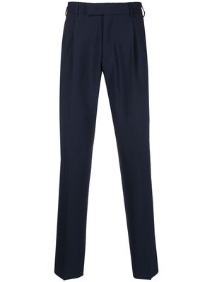 PT Torino pleated virgin-wool chino trousers - Blue