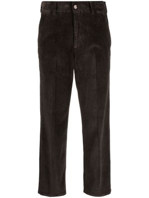 PT Torino pressed-crease corduroy straight-leg trousers - Brown