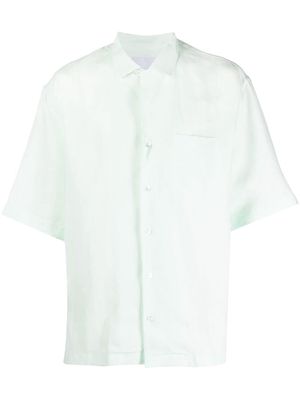 PT TORINO short-sleeve linen bowling shirt - Green