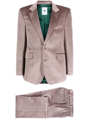 PT Torino single-breasted cotton velvet suit - Pink