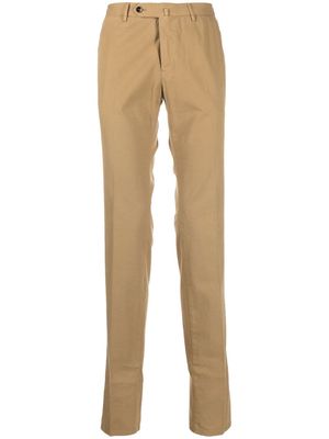 PT TORINO slim-cut tailored trousers - Brown