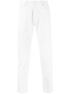 PT TORINO stretch-cotton tapered jeans - White