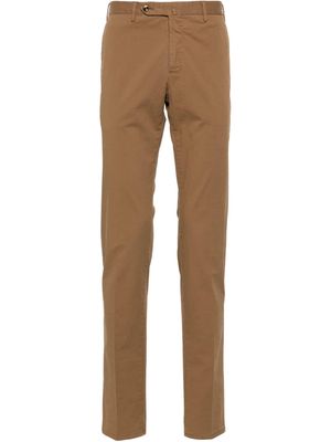 PT Torino stretch-cotton twill trousers - Brown