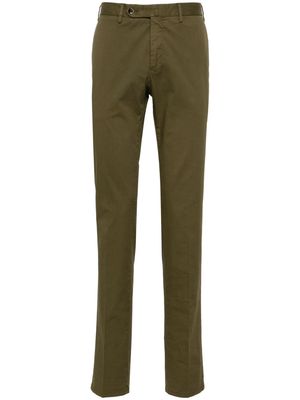 PT Torino stretch-cotton twill trousers - Green