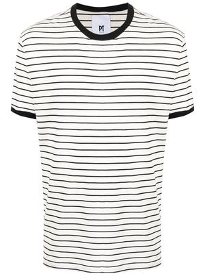 PT Torino stripe-print short-sleeved T-shirt - Neutrals