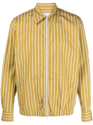 PT TORINO stripe-print zip-up jacket - Yellow