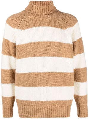 PT Torino striped wool-blend jumper - Neutrals