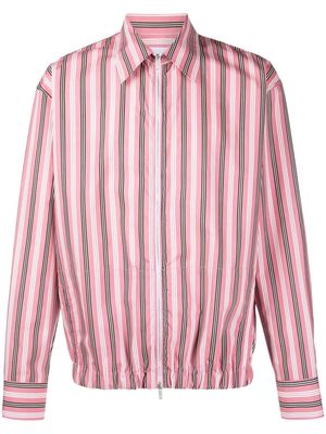 PT TORINO striped zipped shirt - Pink