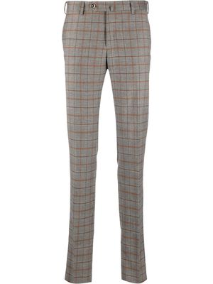 PT Torino tailored check-print trousers - Grey