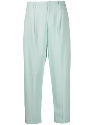 PT Torino tapered satin trousers - Green