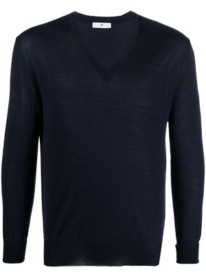 PT Torino V-neck knitted jumper - Blue