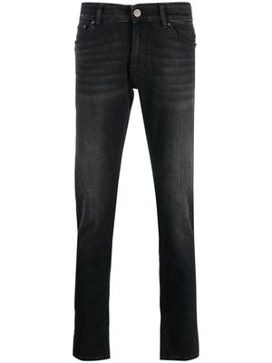 PT Torino washed-denim slim-cut jeans - Black