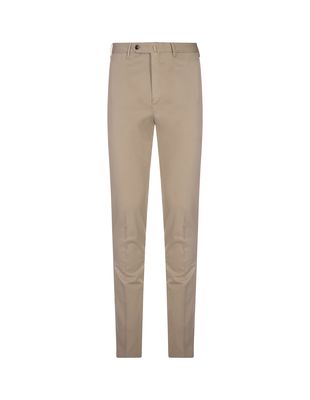 PT01 Beige Stretch Cotton Classic Trousers