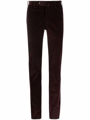 Pt01 corduroy slim-fit trousers - Red