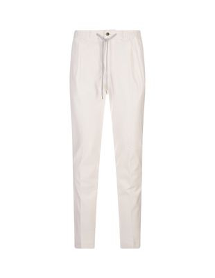 PT01 White Soft Fit Trousers