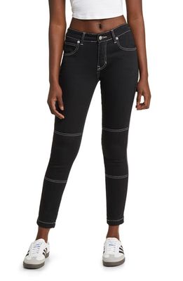 PTCL Mid Rise Cargo Skinny Jeans in Black