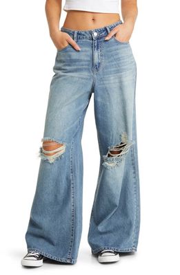 PTCL Ripped Ultrabaggy Wide Leg Jeans in Med Tint Wash