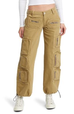 PTCL Wide Leg Cotton Cargo Pants in Sand