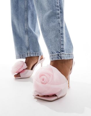 Public Desire Aubrey high heel sandals in pink
