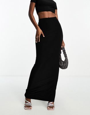 Public Desire double lined maxi skirt in black - part of a set