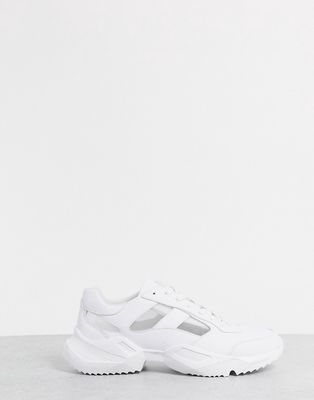 Public Desire lowell cut out sneakers in white