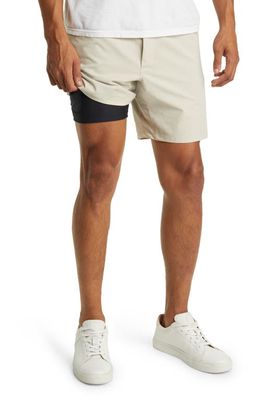 Public Rec Flex 7-Inch Water Resistant Golf Shorts in Sand