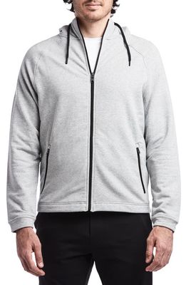 Public Rec Weekend Zip Up Hooded Jacket in Heather Silver Spoon 