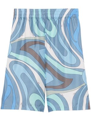 PUCCI abstract-print Bermuda shorts - Blue