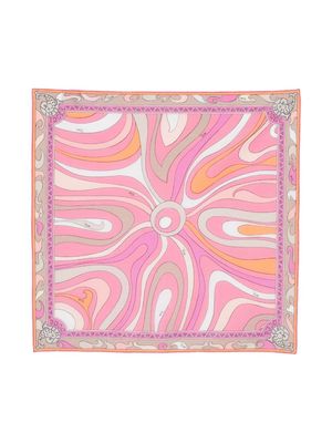 PUCCI abstract-print cotton scarf - Pink