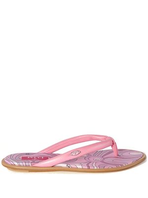 PUCCI abstract print flip flops - Pink