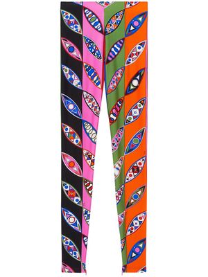 PUCCI abstract-print leggings - Blue
