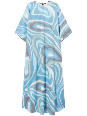 PUCCI abstract-print maxi dress - Blue