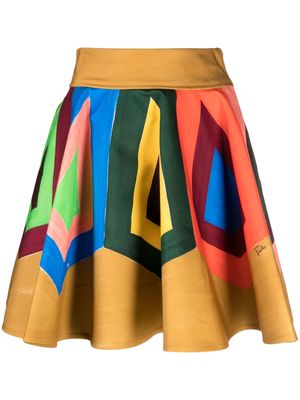 PUCCI abstract-print miniskirt - Brown