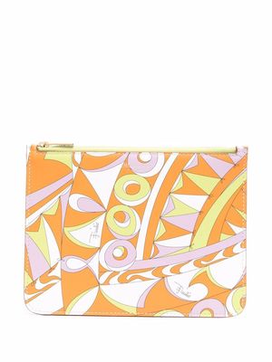 PUCCI abstract-print pouch - Orange