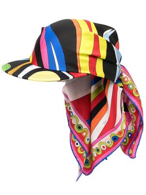 PUCCI abstract-print scarf cap - Black