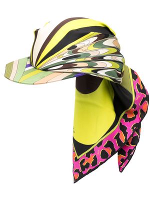PUCCI abstract-print scarf cap - Green