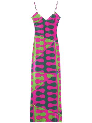 PUCCI abstract print silk camisole-dress - Pink