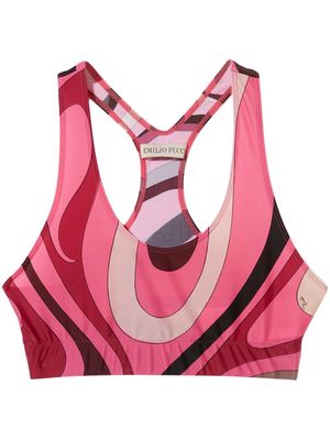 PUCCI abstract-print sports top - Pink