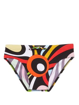 PUCCI abstract-print swimming shorts - Black