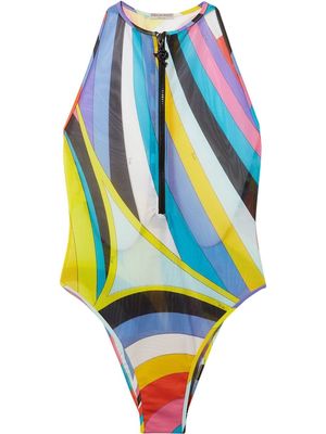 PUCCI abstract-print swimsuit - Multicolour