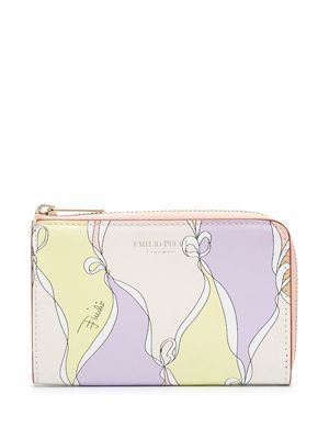 PUCCI abstract print zip-around wallet - Purple