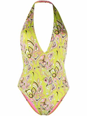 PUCCI Africana abstract-print swimsuit - Green