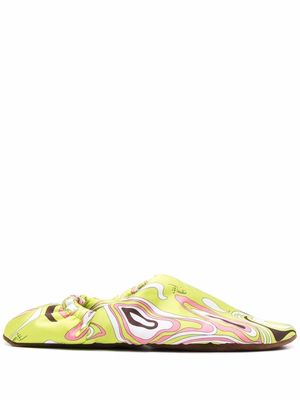PUCCI Africana-print travel slippers - Green