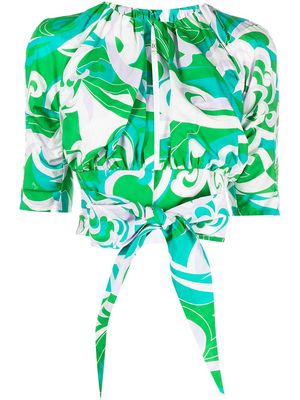 PUCCI Albizia cropped shirt - Green